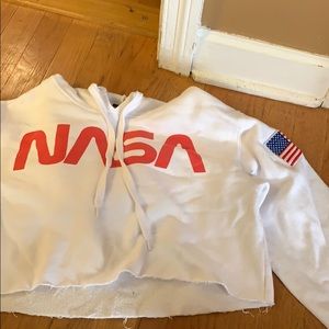 NASA cropped hoodie